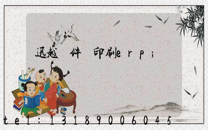 迅越軟件 印刷erp